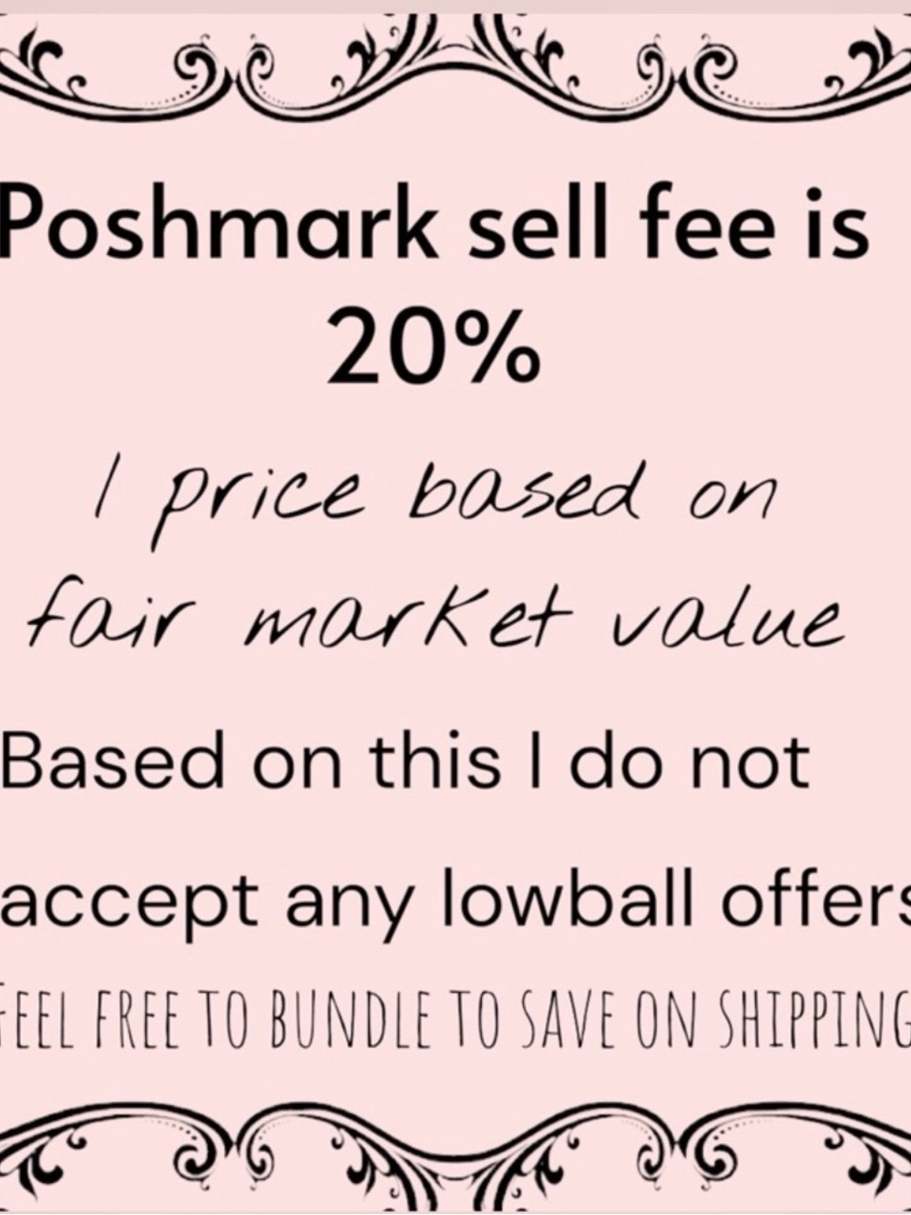 Pink Decorative Poshmark Notice Sign